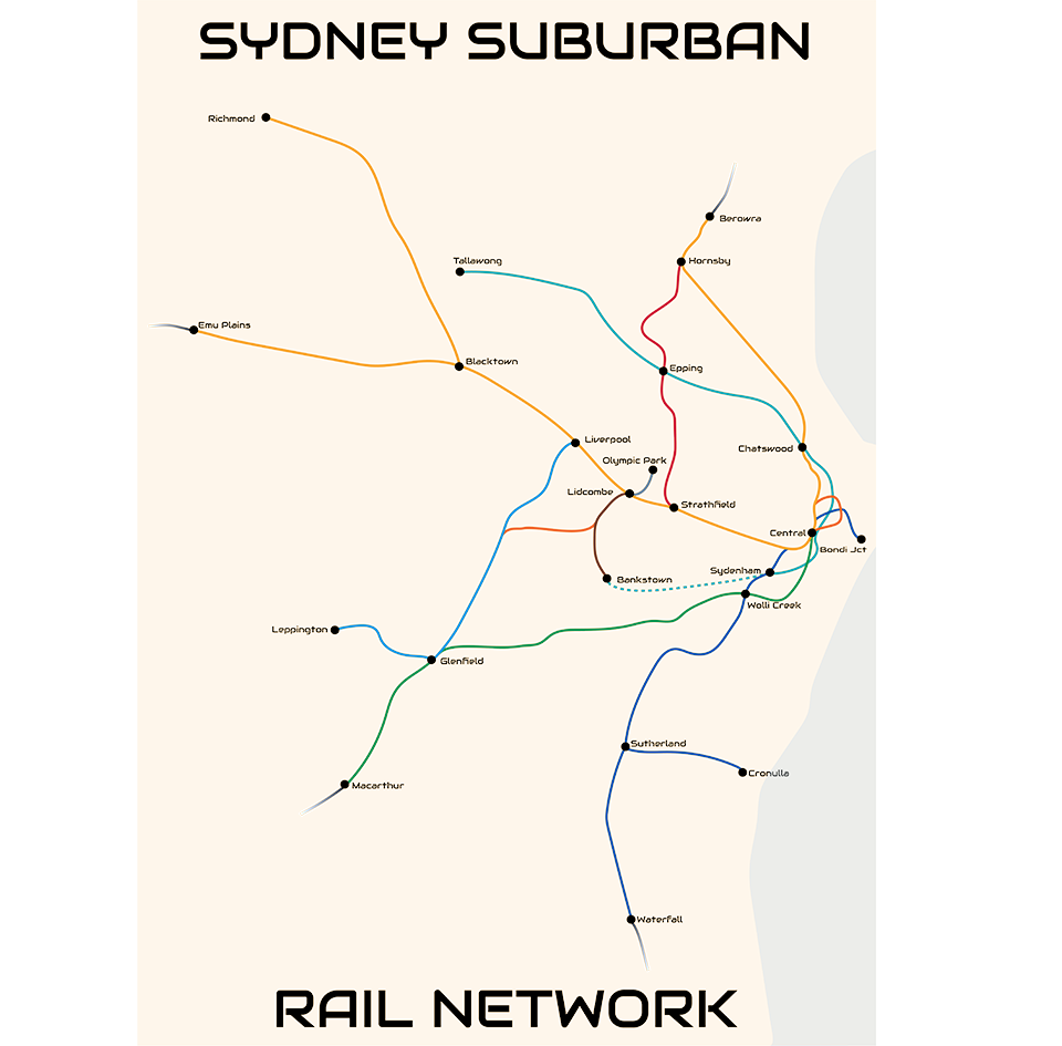 A2 Sydney Suburban Rail | MAP